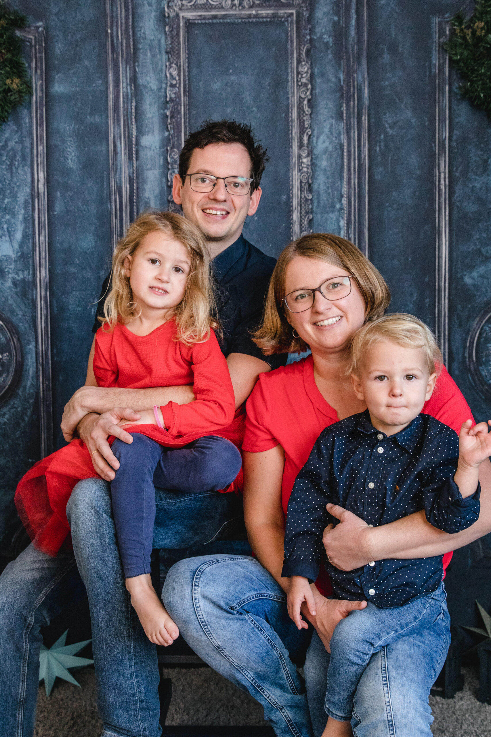 Weihnachtliches Familienfoto